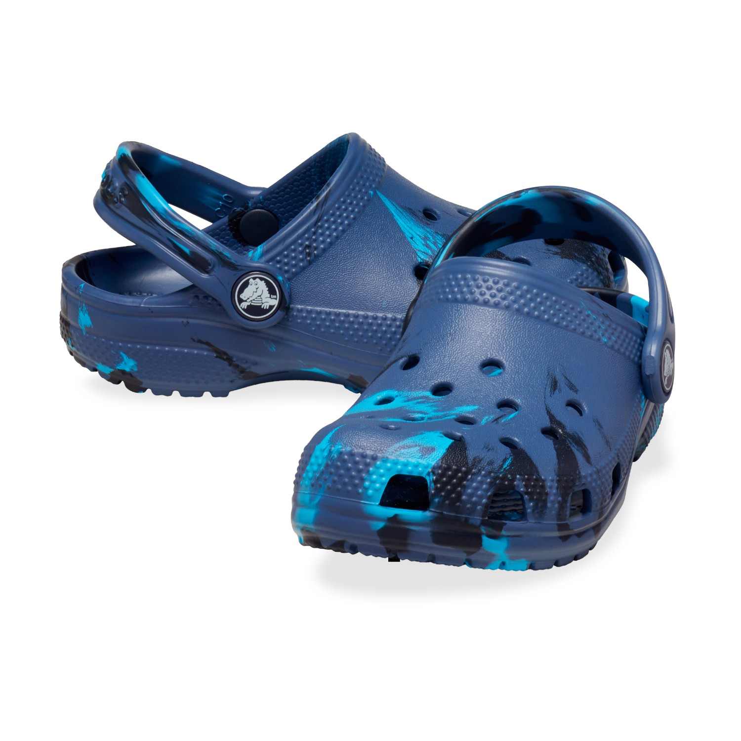 Toddler Classic Marbled Unisex Navy Multi Clogs