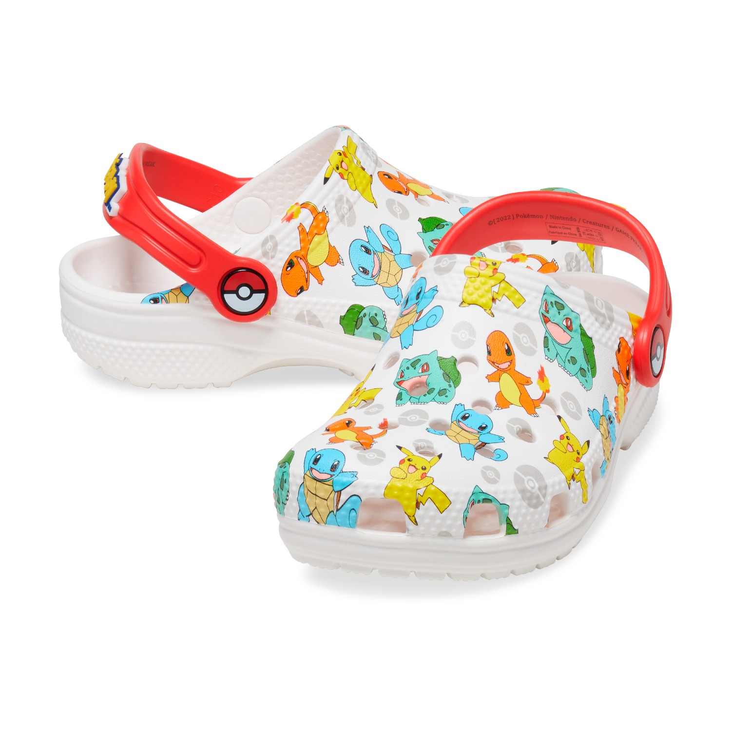 Classic X Pokemon Unisex White Multi Clogs