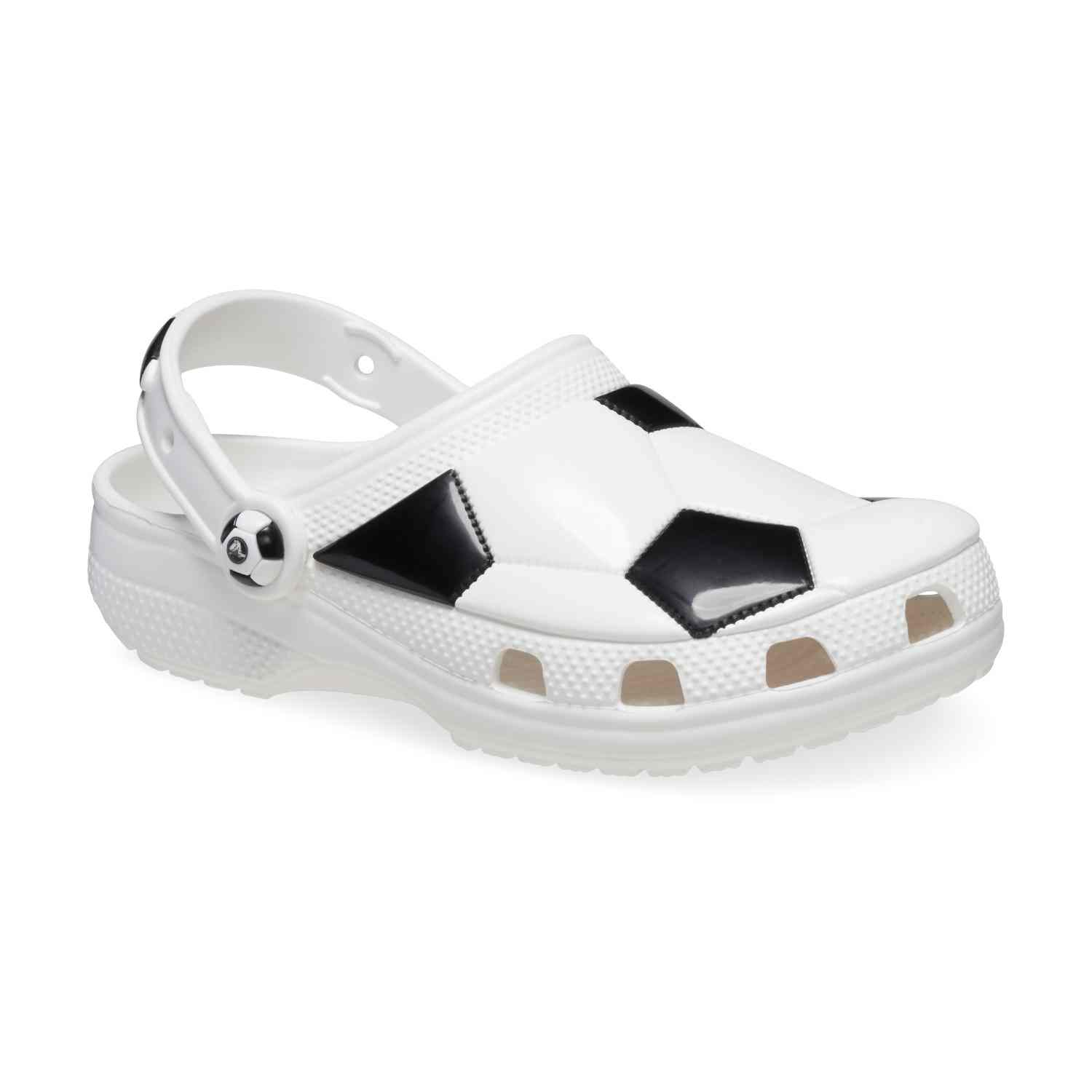Classic Soccer Ball Unisex White/Black Clogs