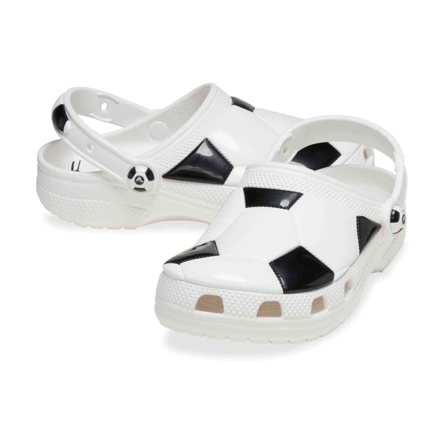 Classic Soccer Ball Unisex White/Black Clogs