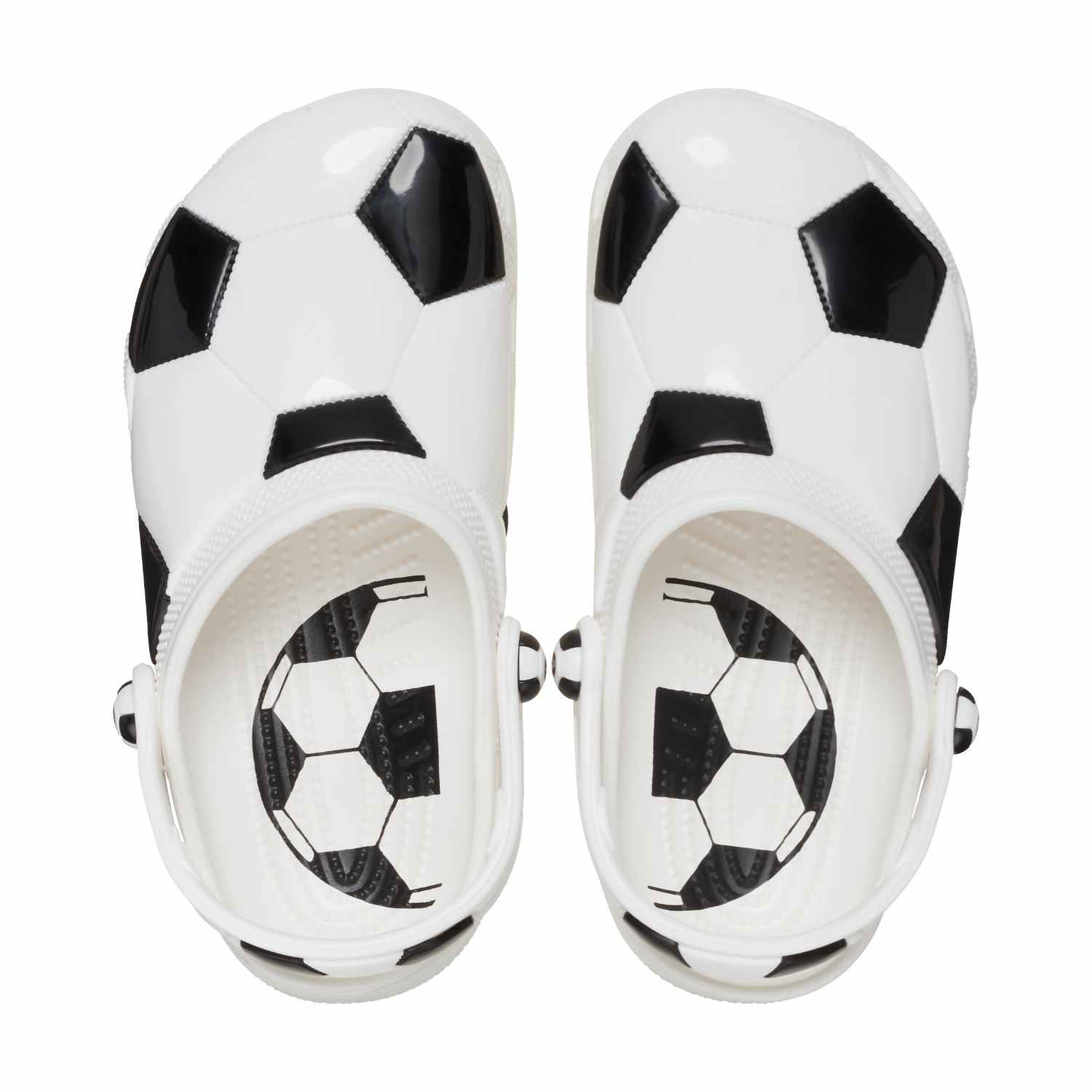Classic Soccer Ball Unisex White/Black Clogs