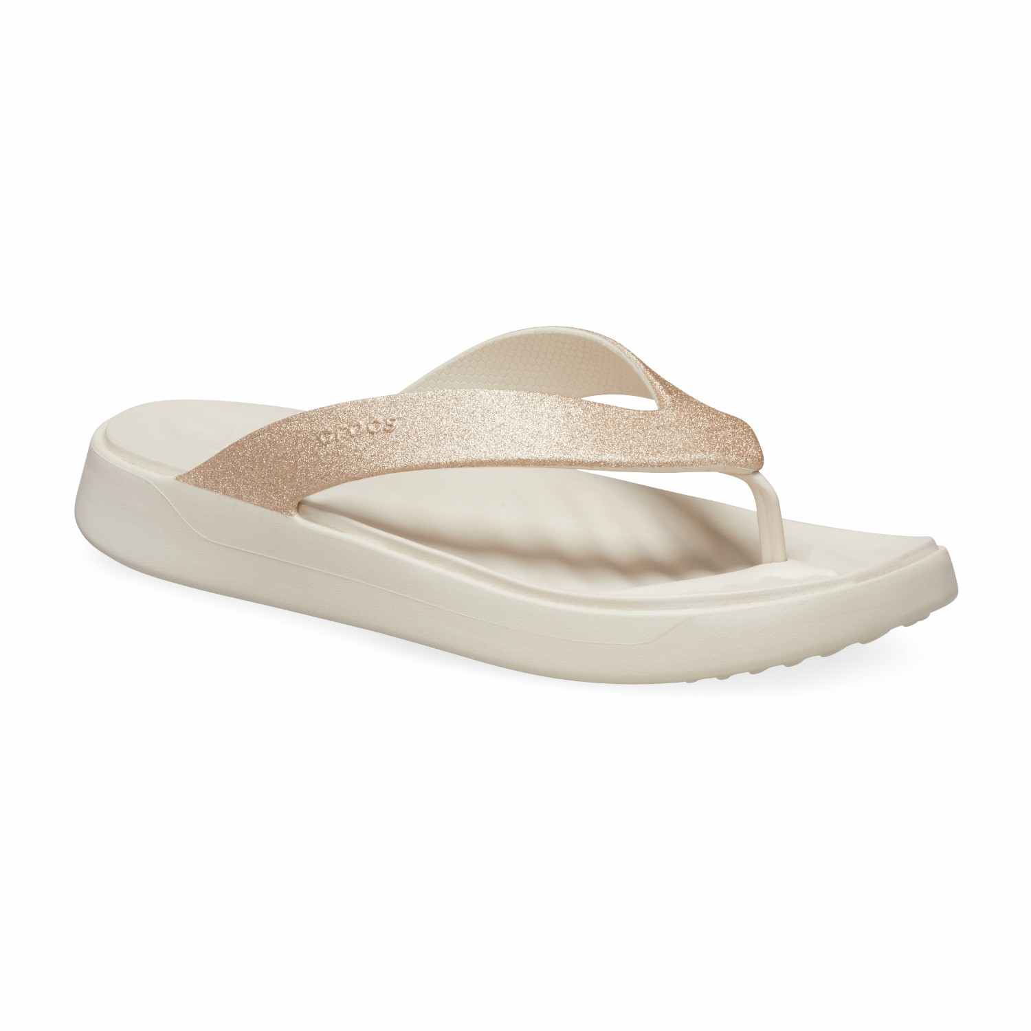 Women Glitter Flip Flops Champagne Gold