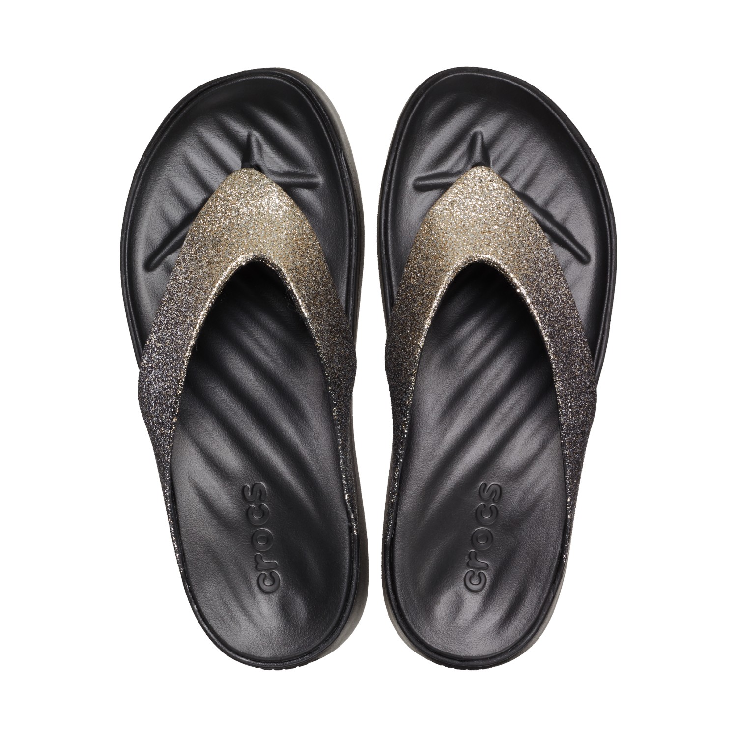 Women Tulum Glitter Flip Black & Gold Ombre