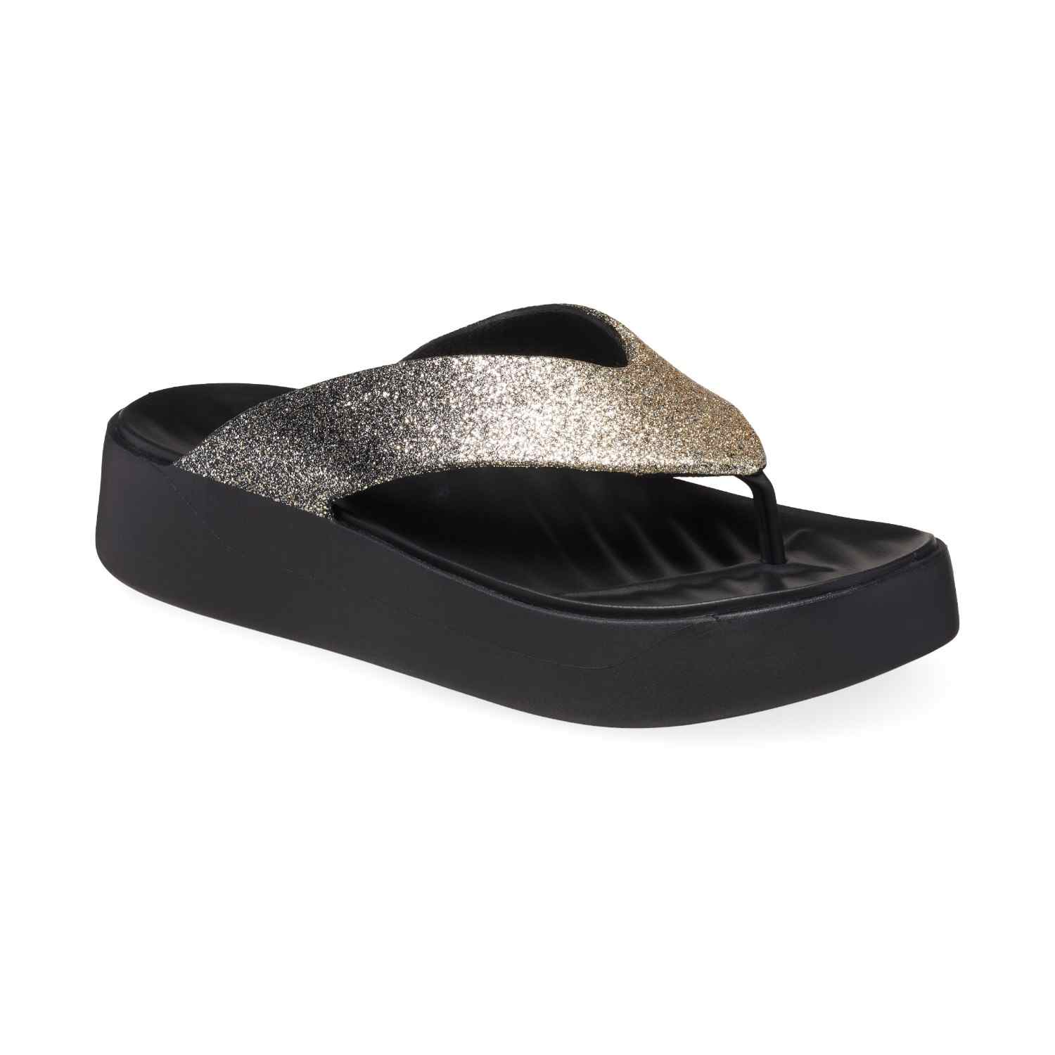 Women Tulum Glitter Flip Black & Gold Ombre