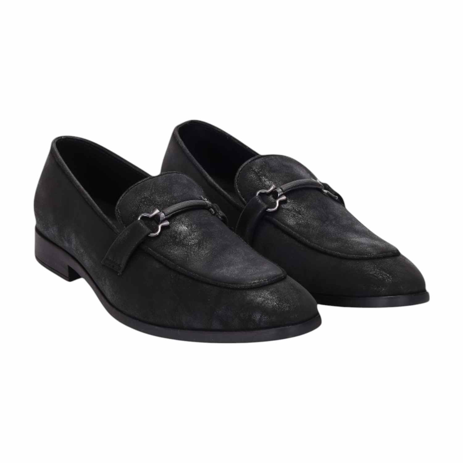 Men Black Casual Shoes Slip On