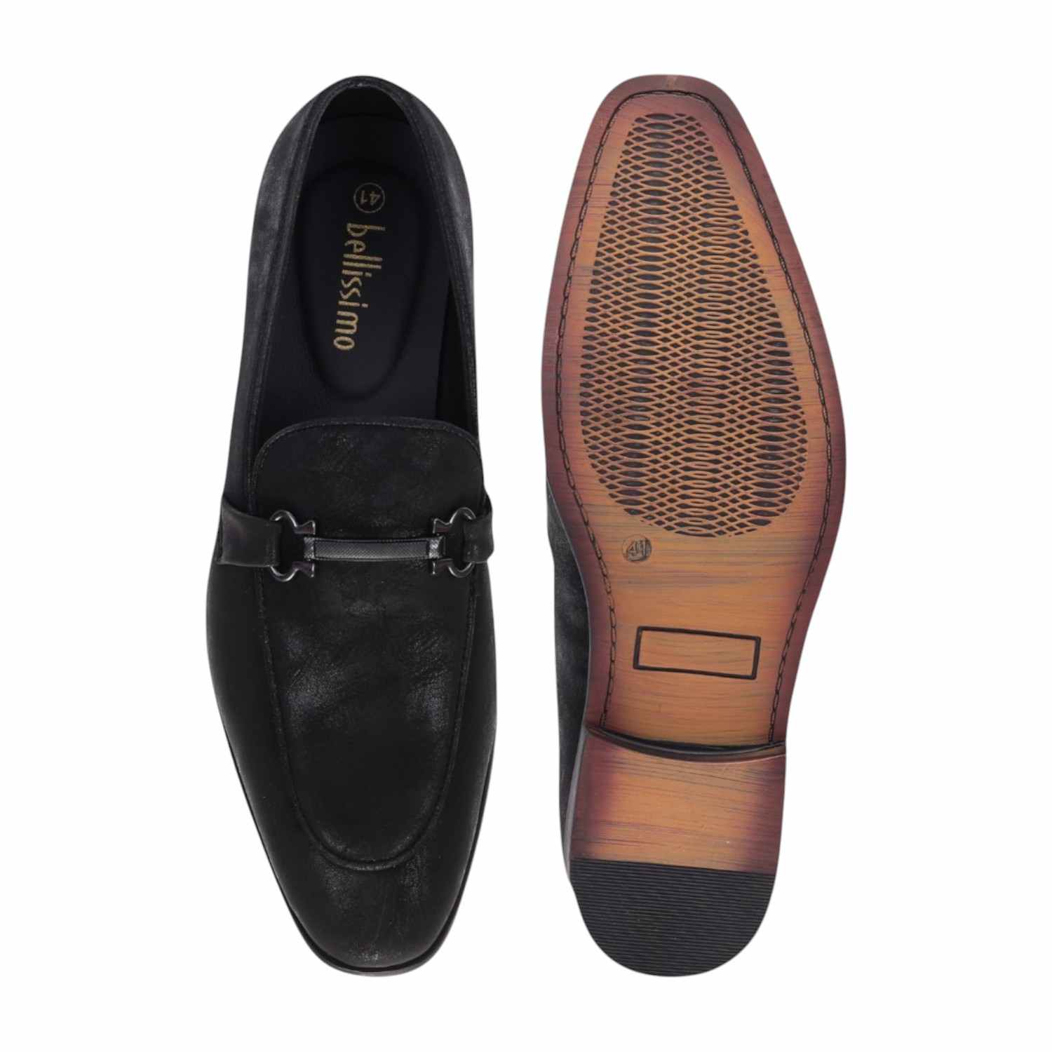 Men Black Casual Shoes Slip On