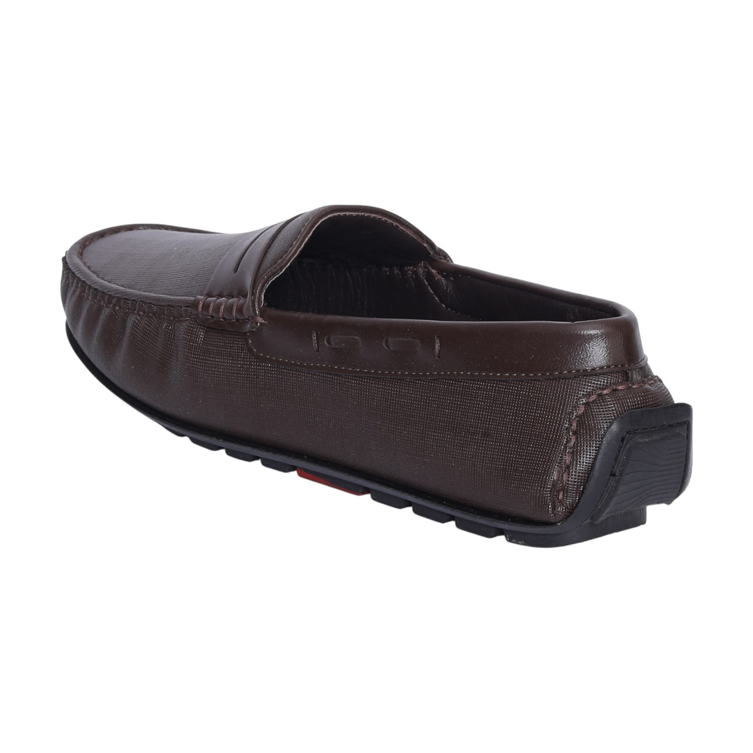 Men Classic Brown Textured Casual Slip On