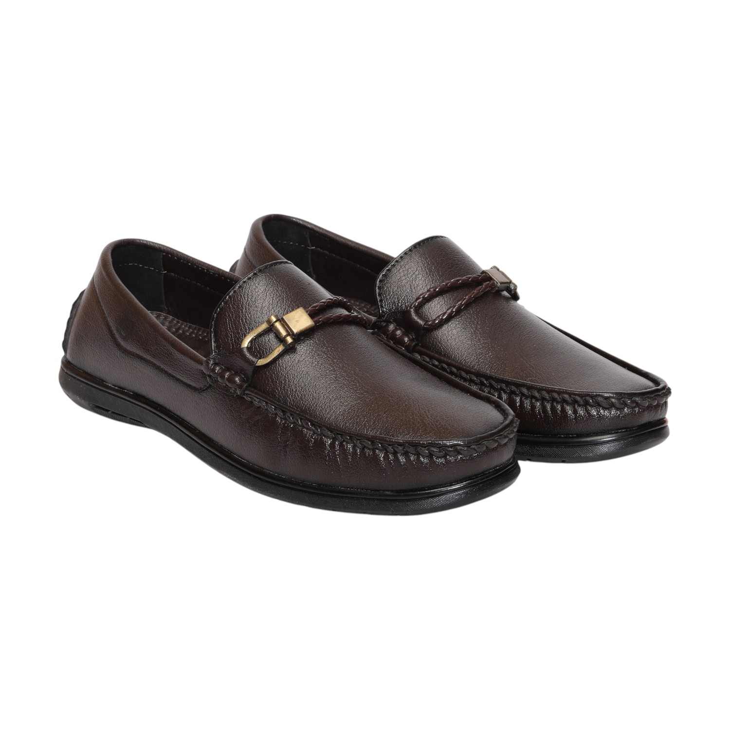 Men Brown Casual Shoes  Slip On