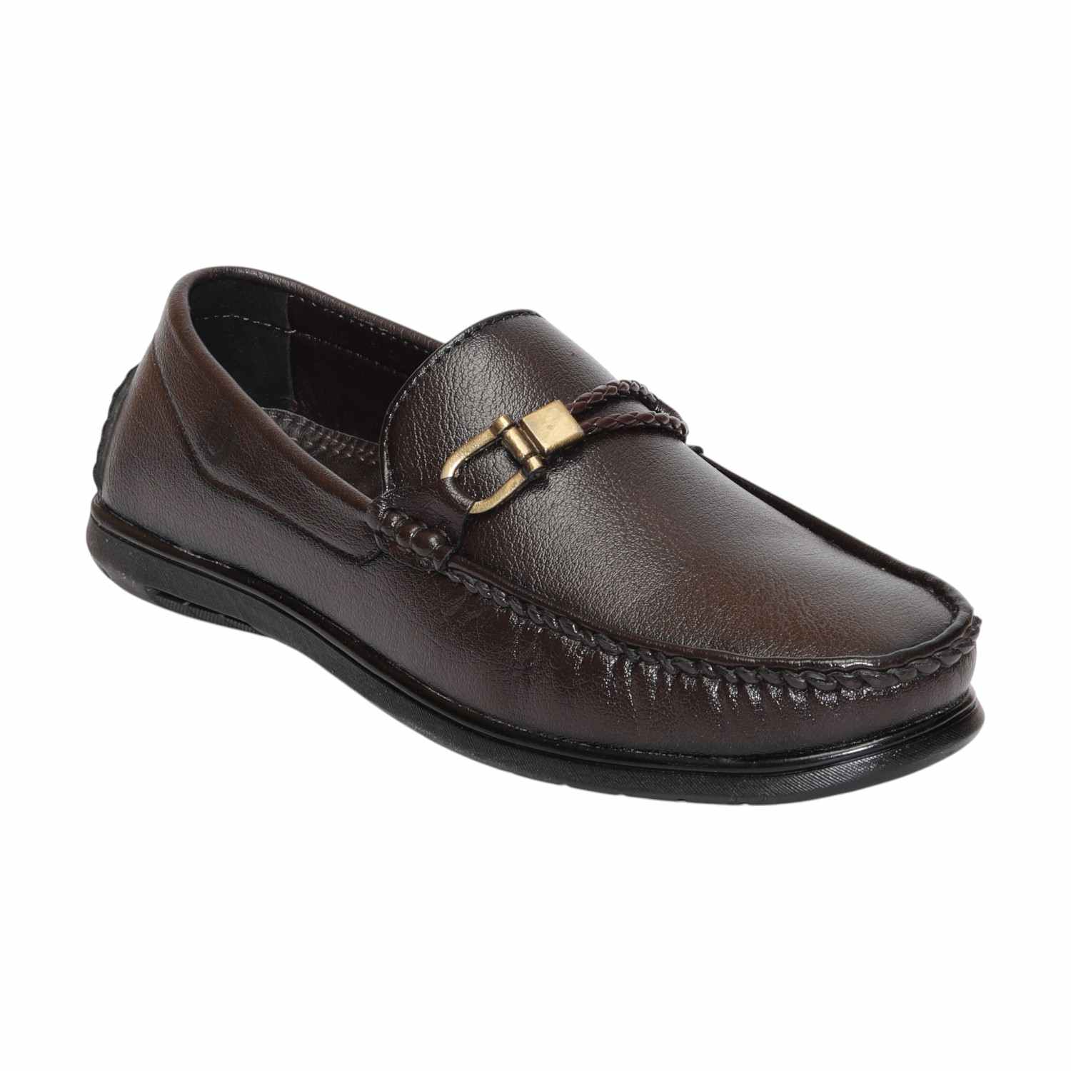 Men Brown Casual Shoes  Slip On