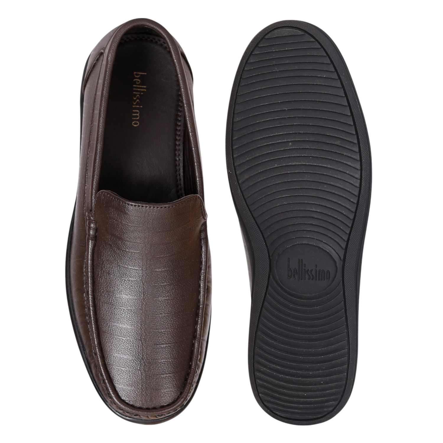 Men Classic Brown Slip-On Loafers