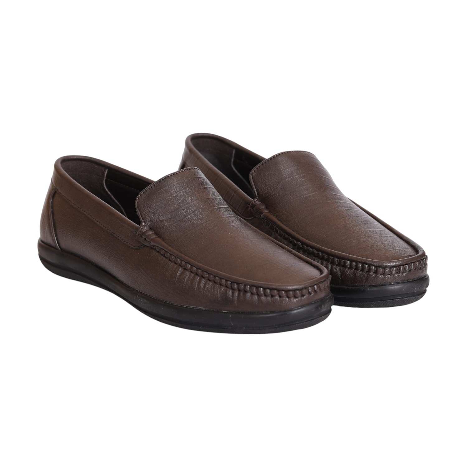 Men Classic Brown Slip-On Loafers