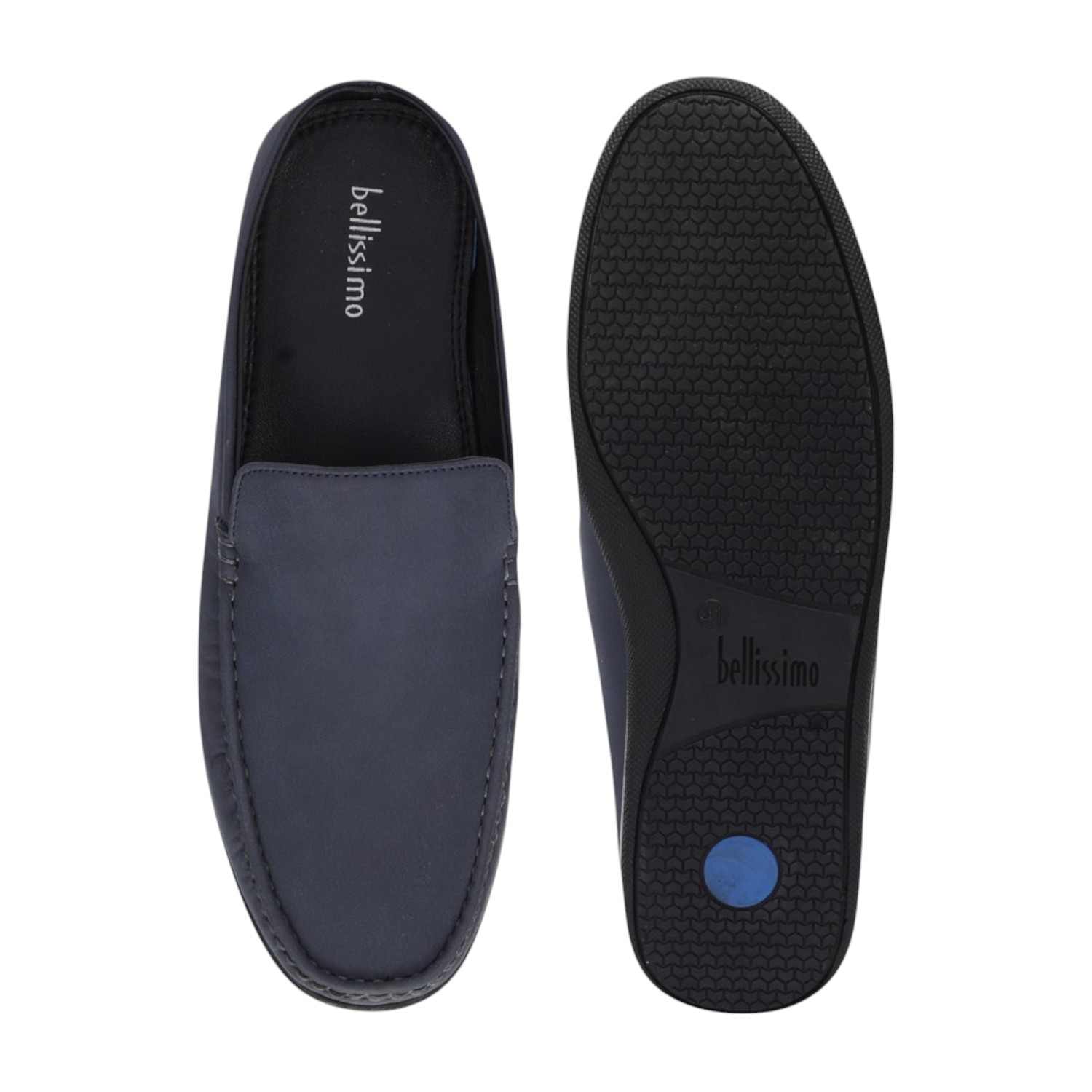 Men Navy Blue Casual Shoes Slip On