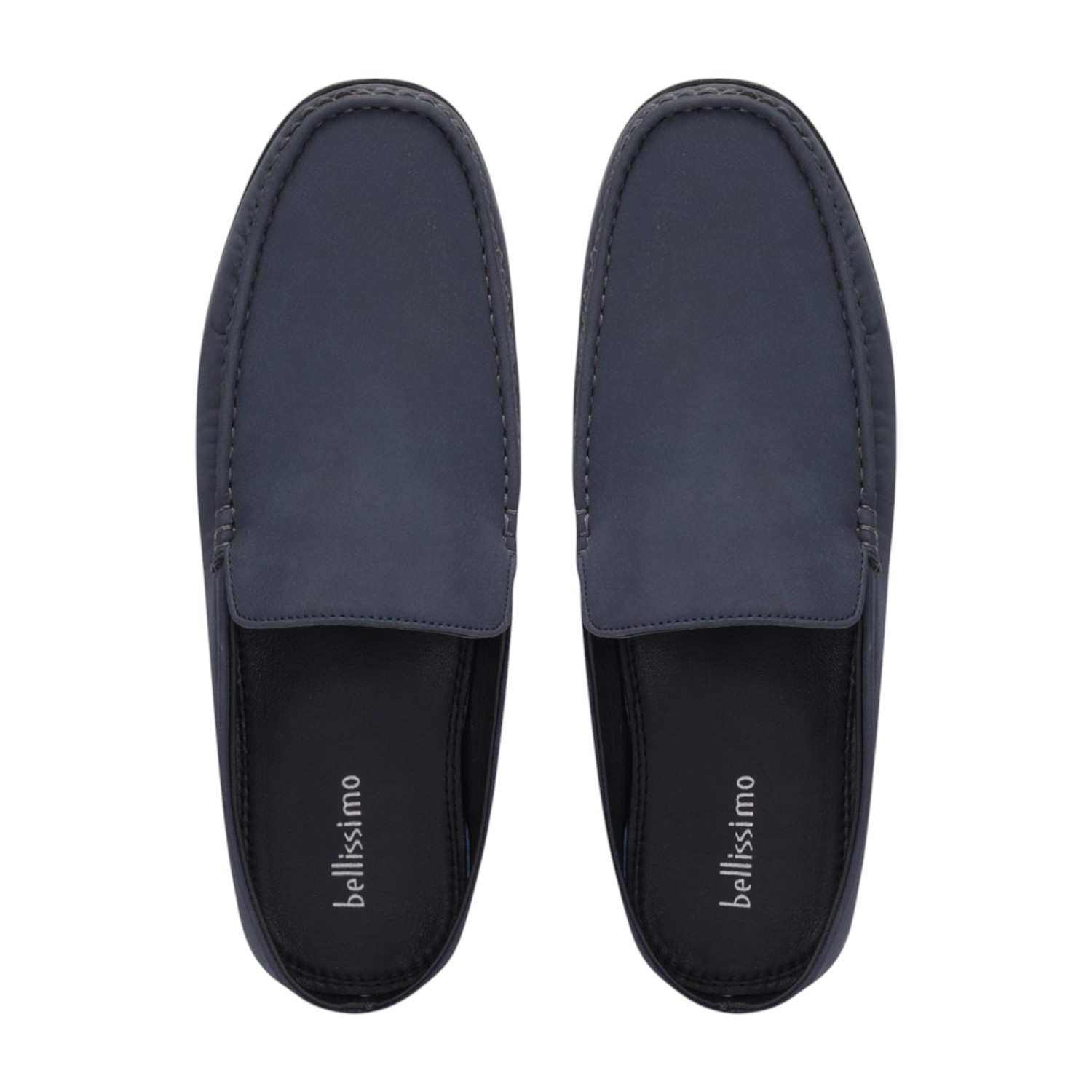 Men Navy Blue Casual Shoes Slip On