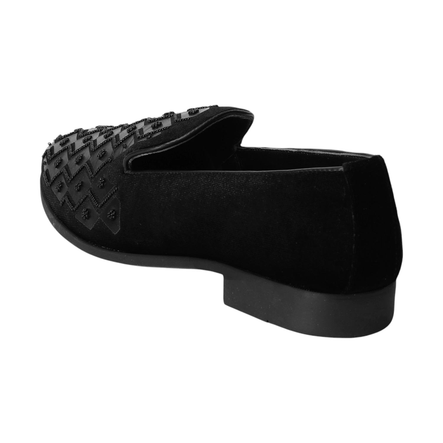 Men Black Joothis/Ethnic  Slip On