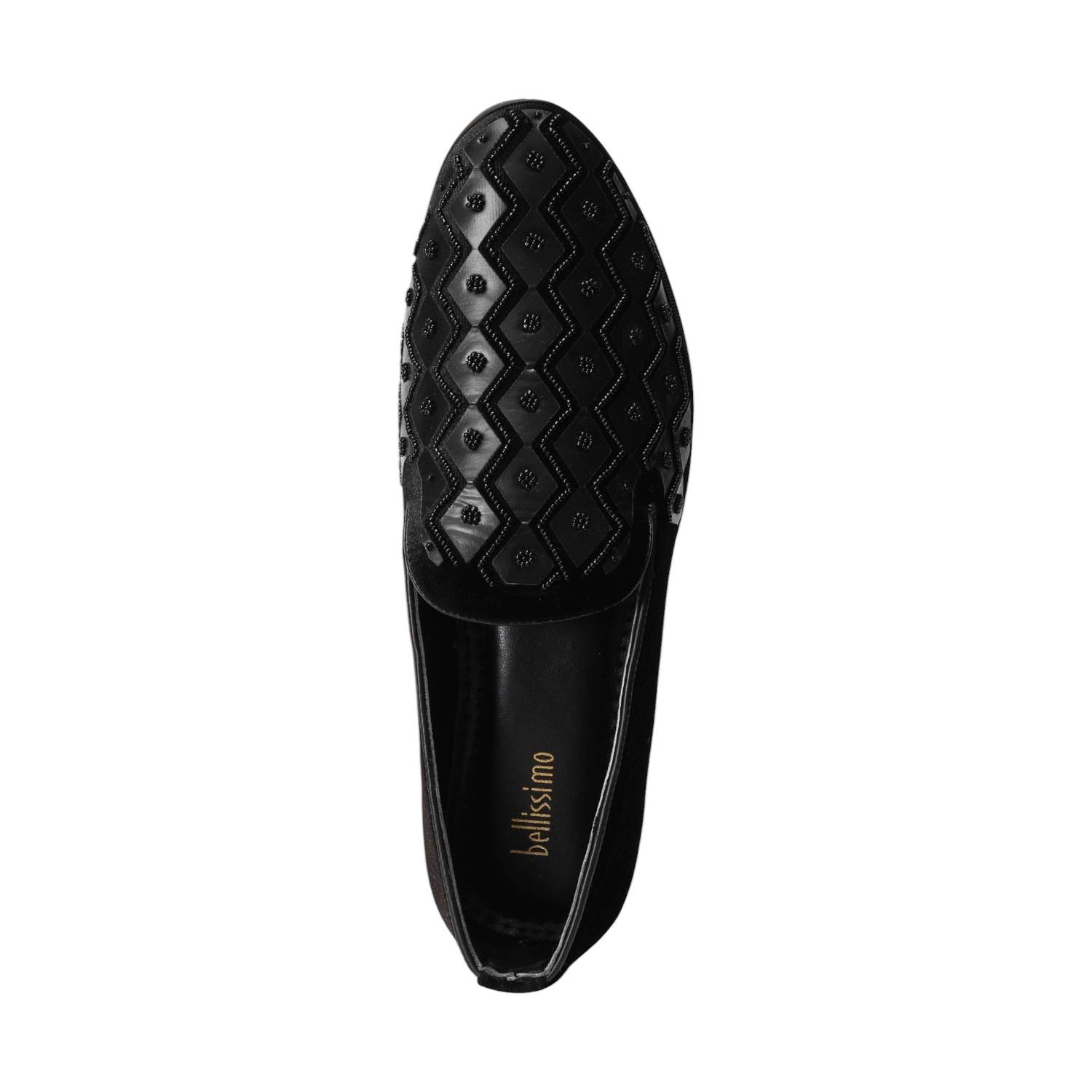Men Black Joothis/Ethnic  Slip On