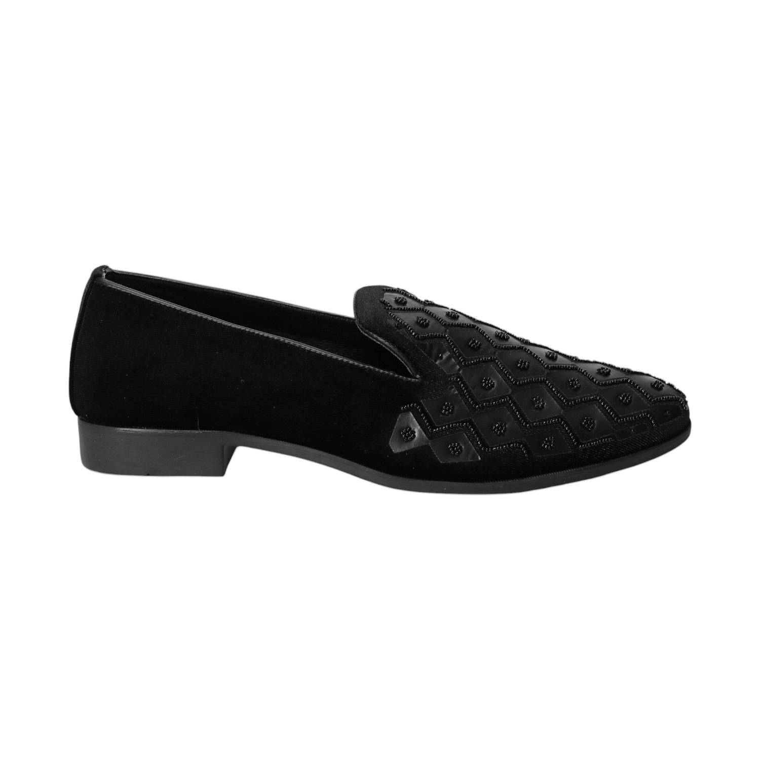Men Black Joothis/Ethnic  Slip On