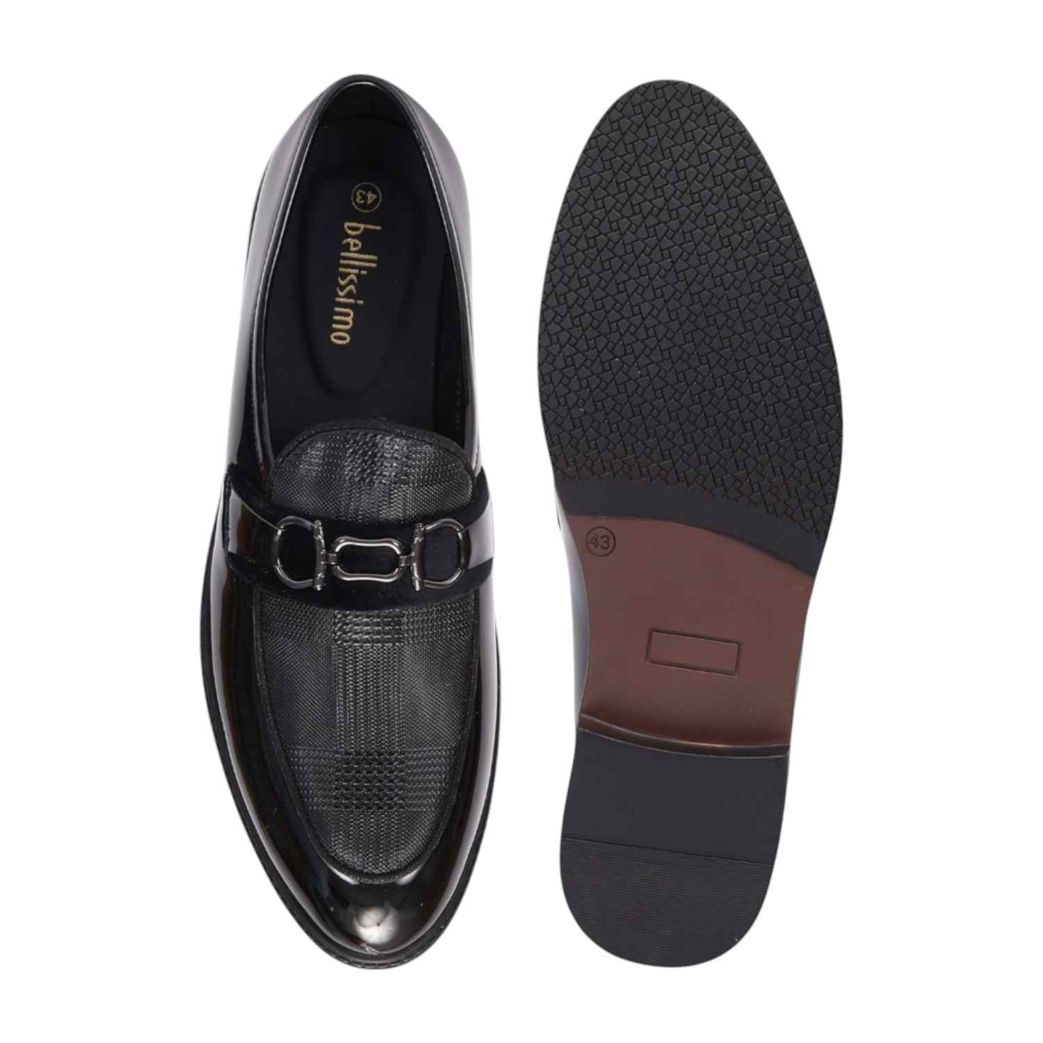 Men Black Formal Shoes Slip On