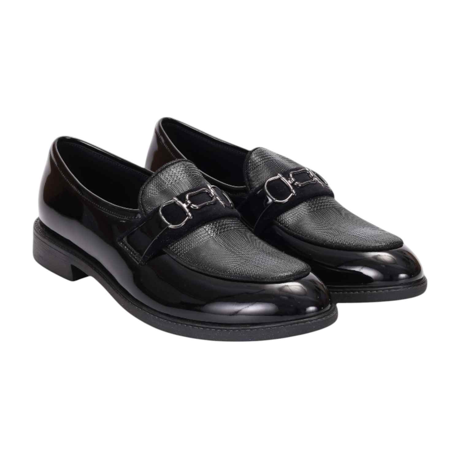 Men Black Formal Shoes Slip On