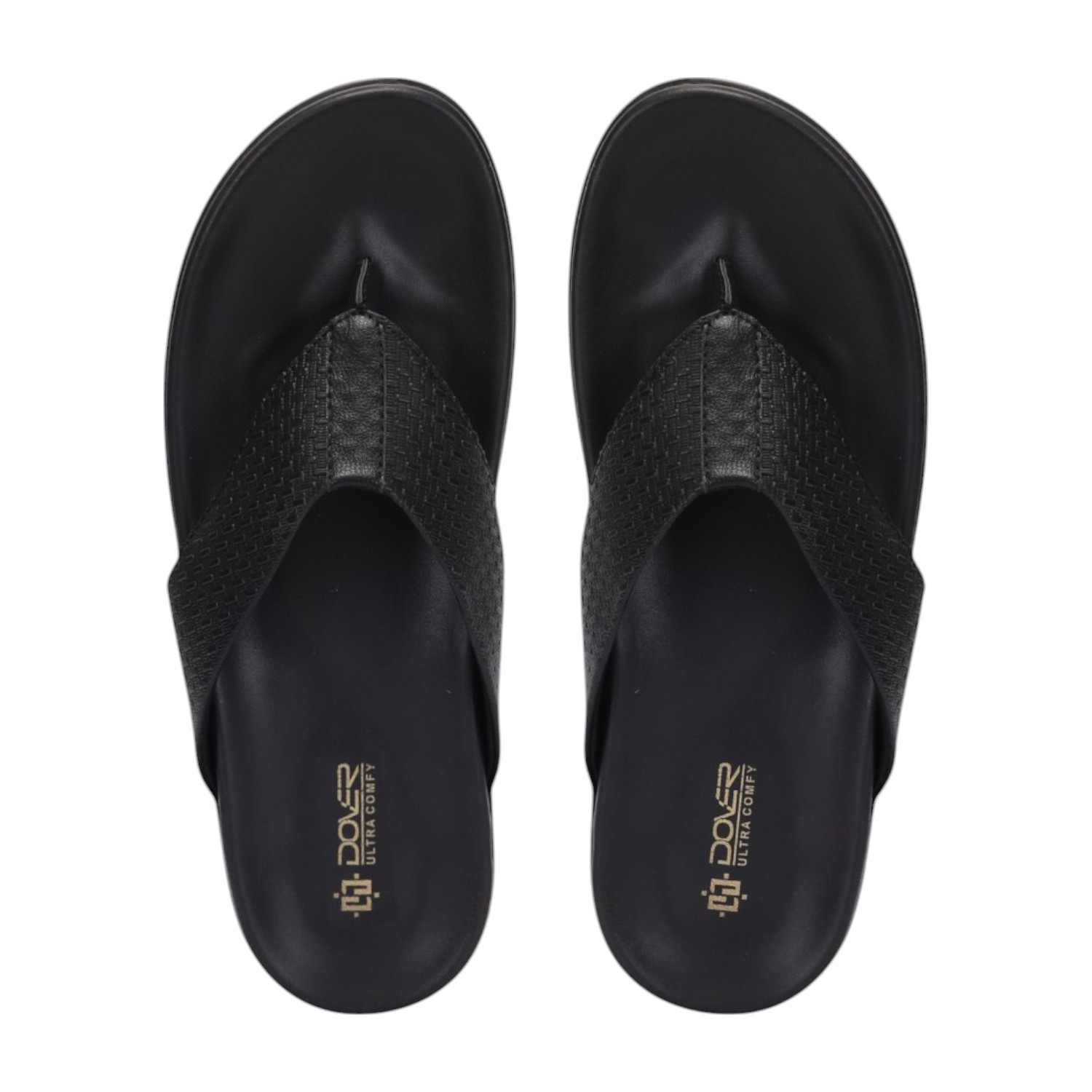 Men Black Comfort Thong