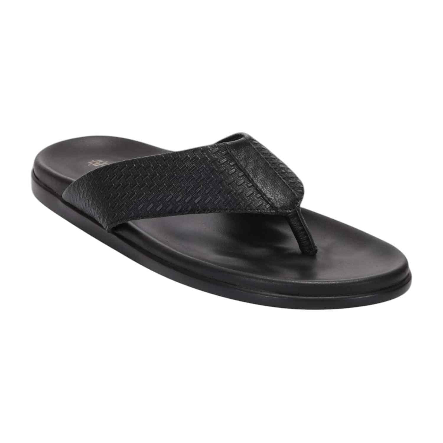 Men Black Comfort Thong