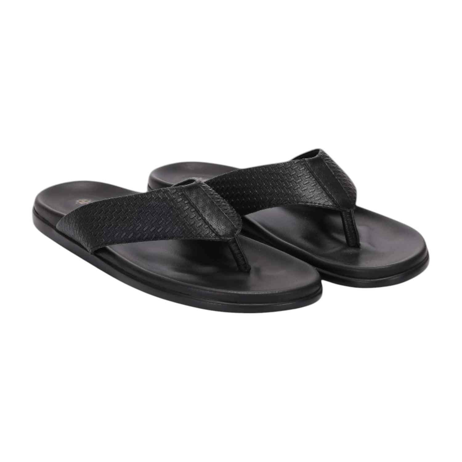 Men Black Comfort Thong