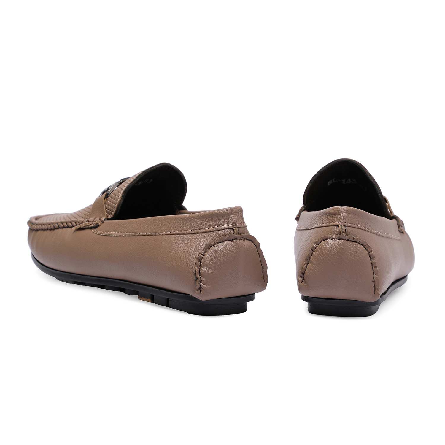 Beige Casual Slip on with Metal Bit Detail For Men