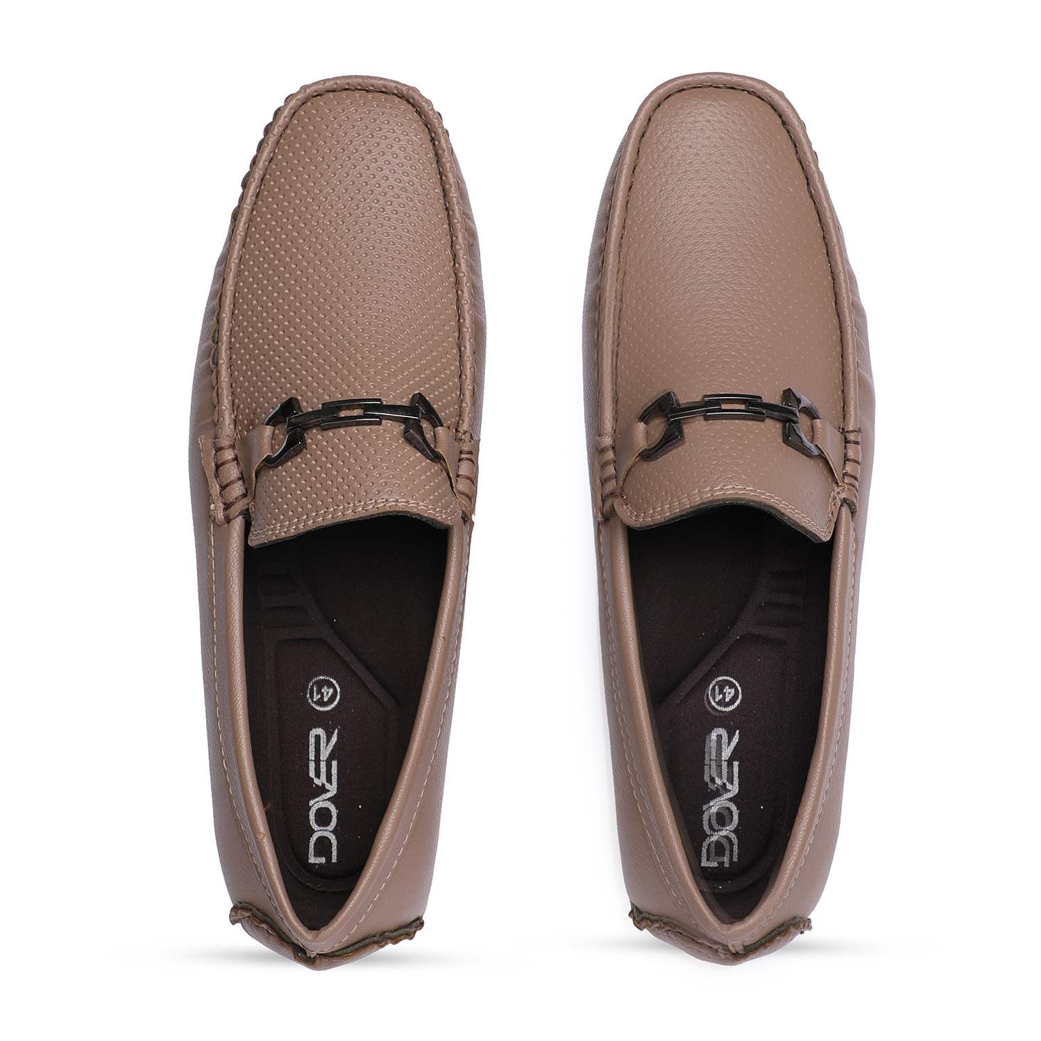 Beige Casual Slip on with Metal Bit Detail For Men