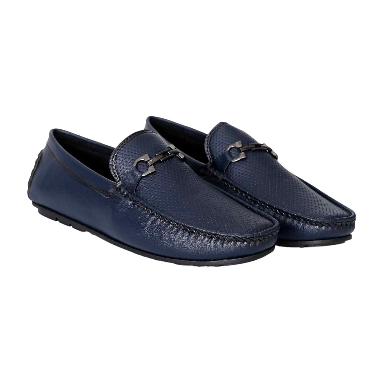 Men's Navy Luxe Bit Loafers