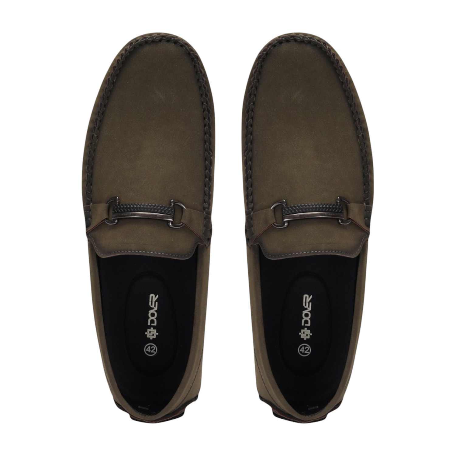 Men Olive Casual Shoes Slip On