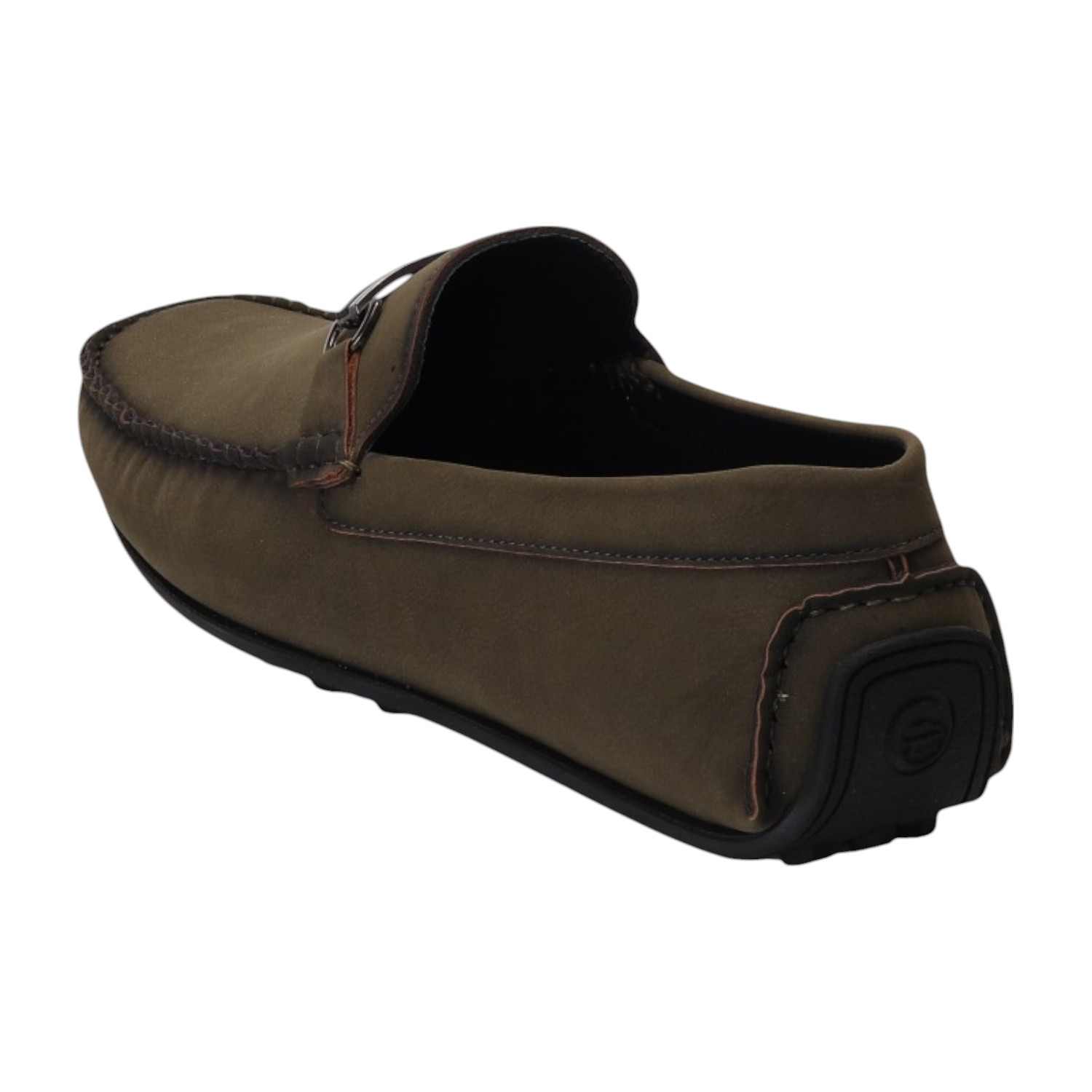 Men Olive Casual Shoes Slip On
