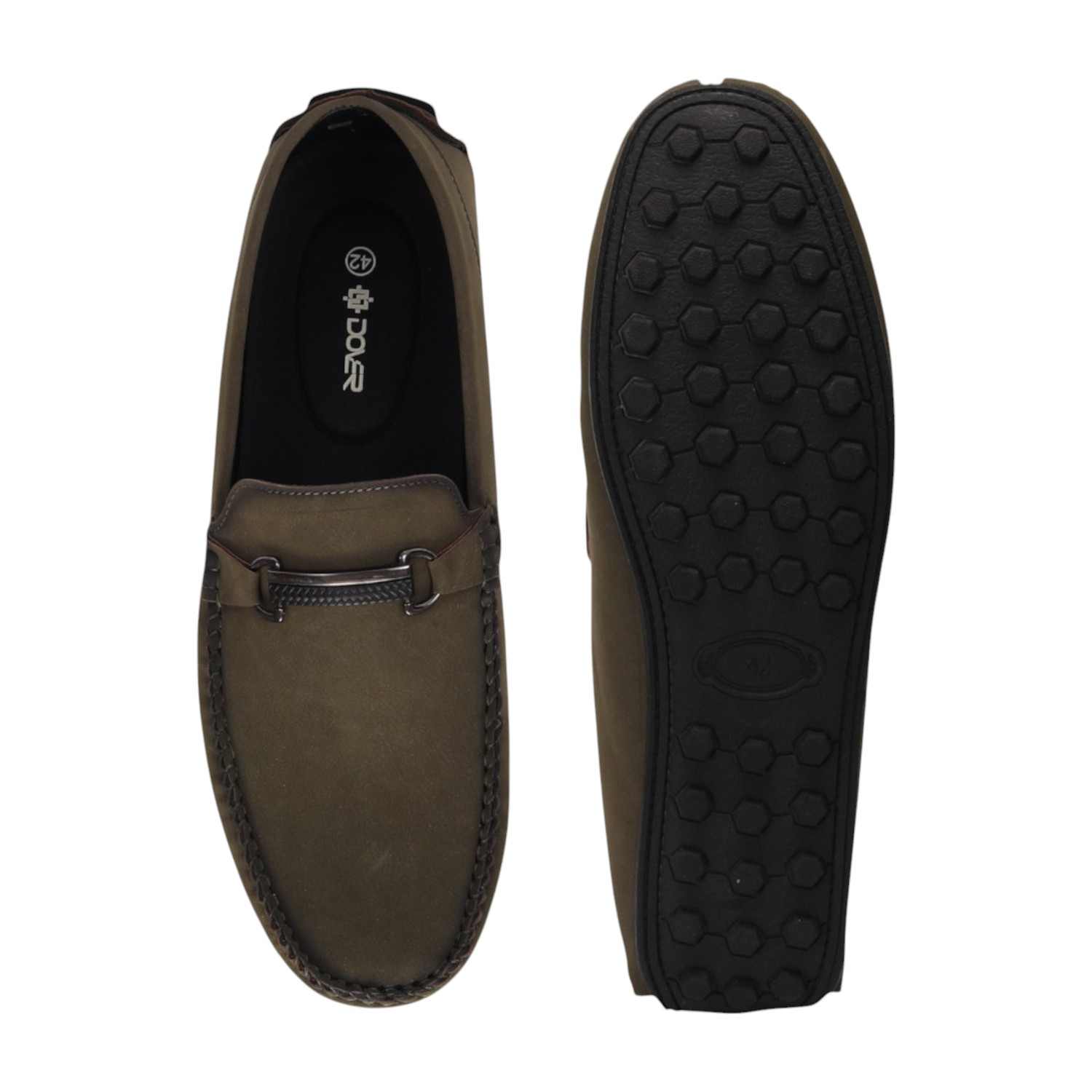 Men Olive Casual Shoes Slip On