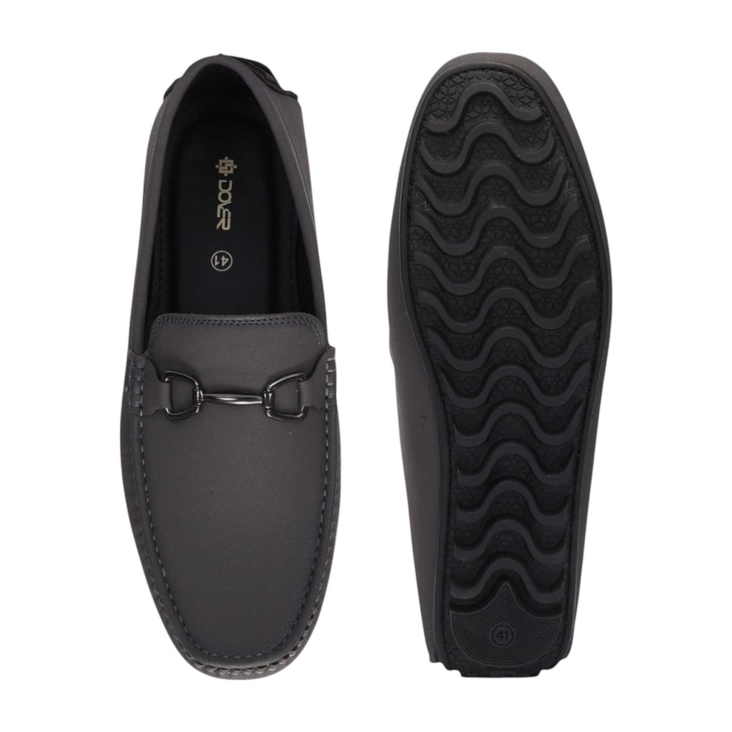 Men Grey Casual Shoes Slip On