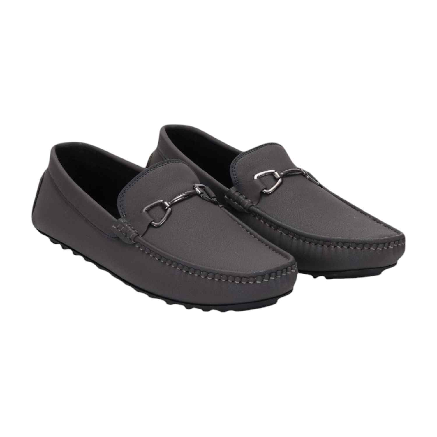 Men Grey Casual Shoes Slip On