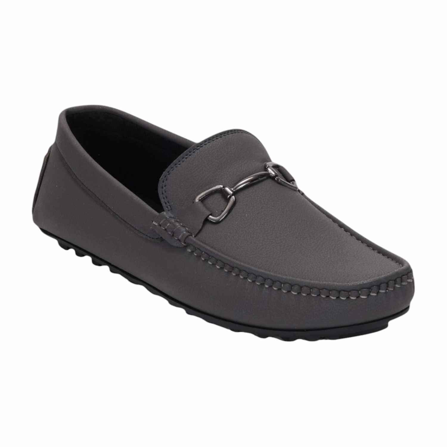 Men Grey Casual Shoes Slip On