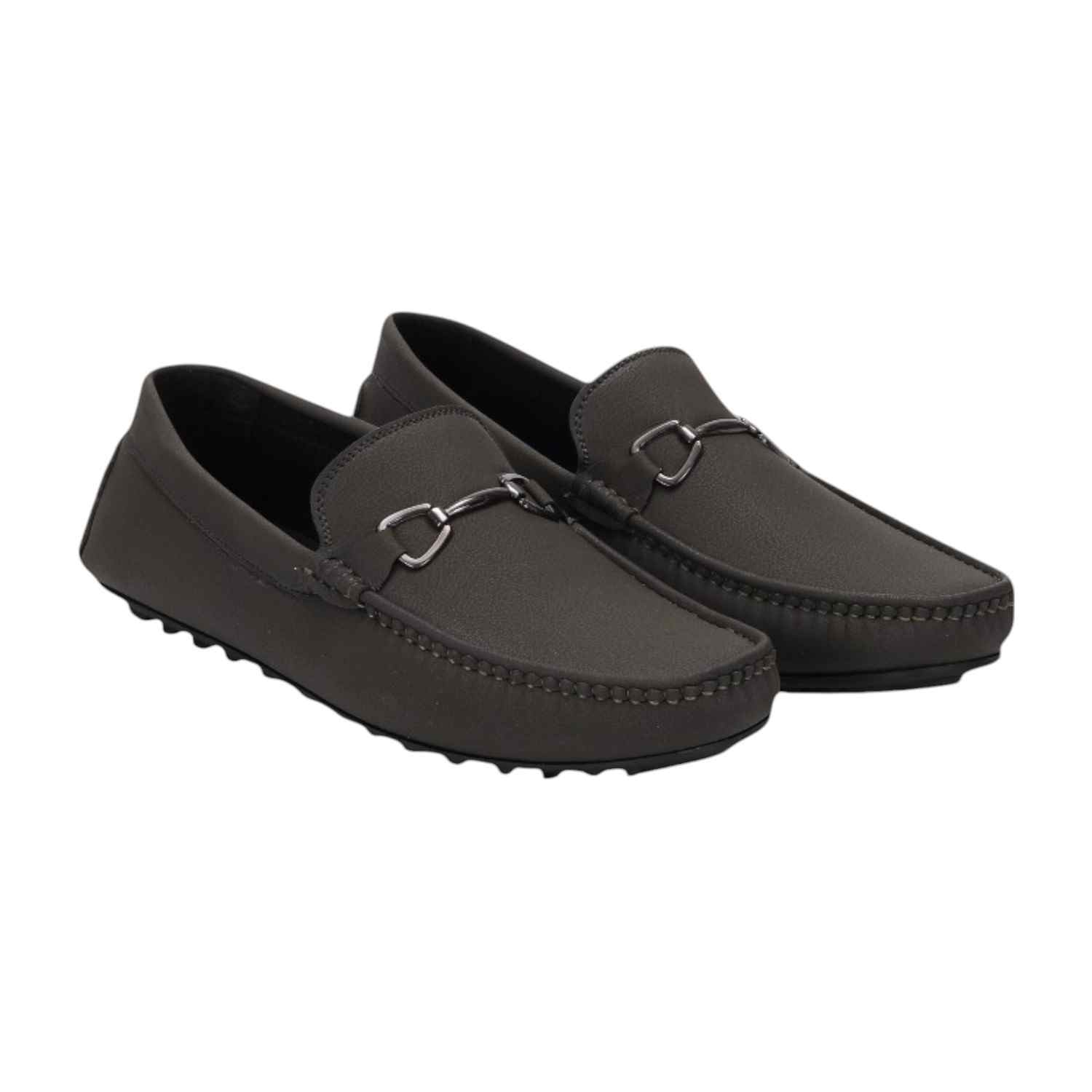 Men Olive Casual Shoes Slip On