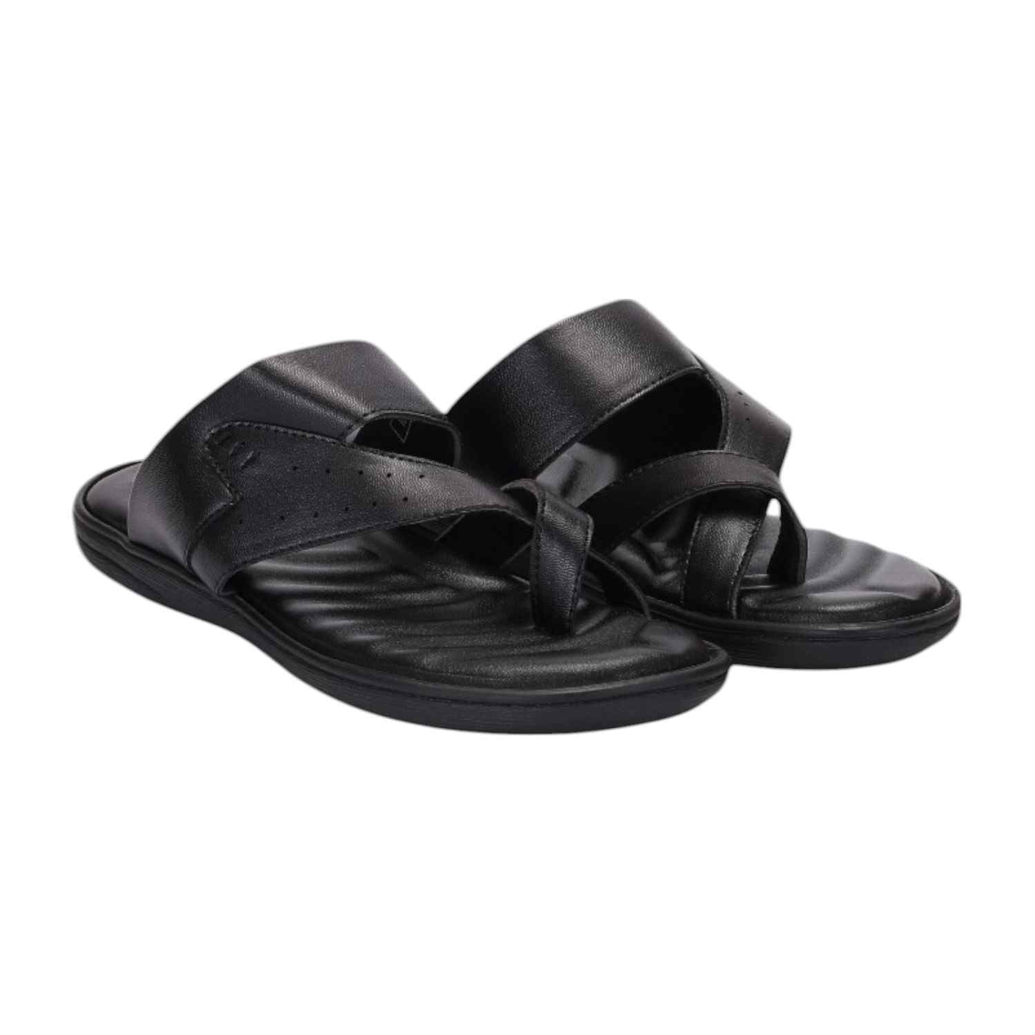 Men Black Comfort Thong