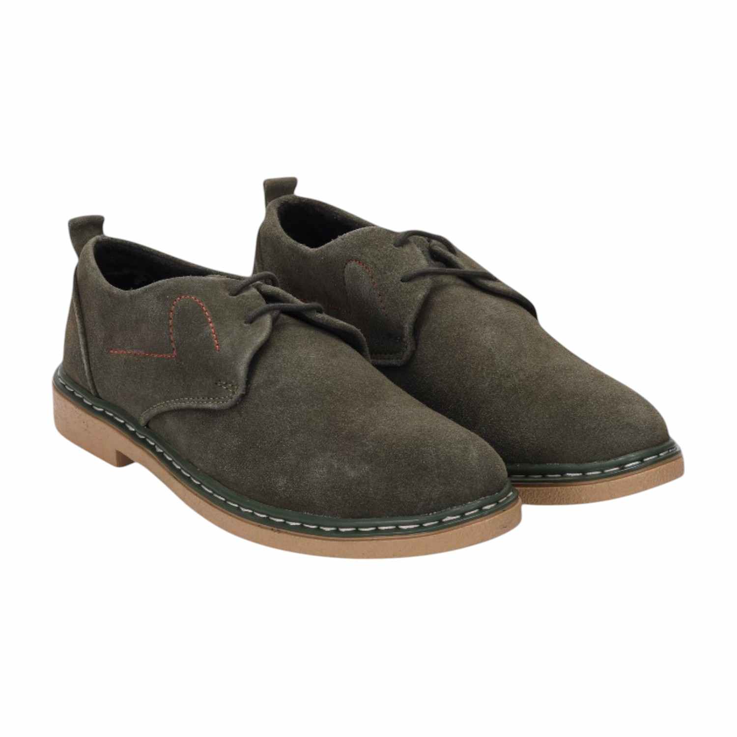 Men Olive Casual Shoes Lace Up Comfort