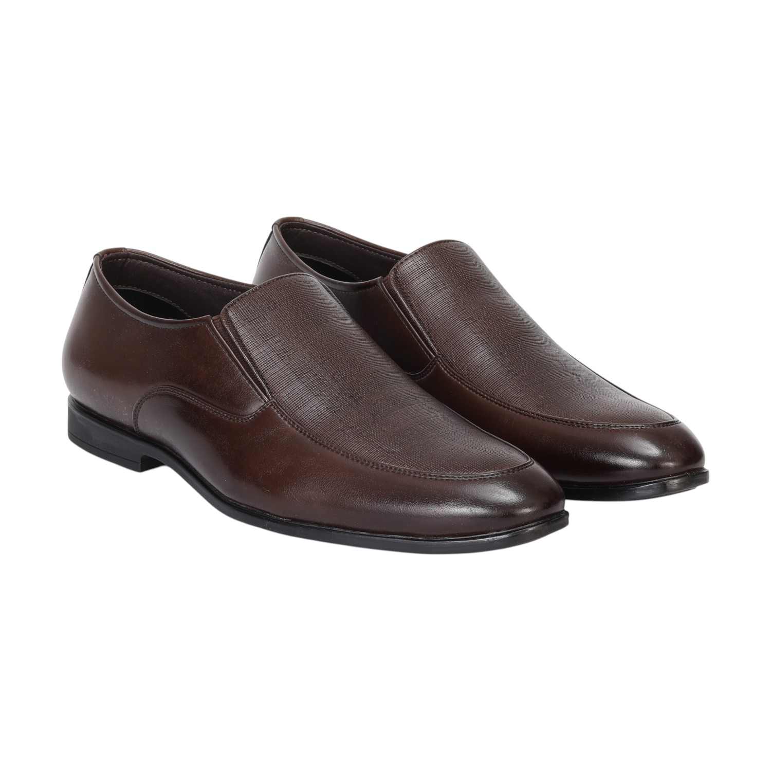 Men Brown Formal Shoes  Slip On