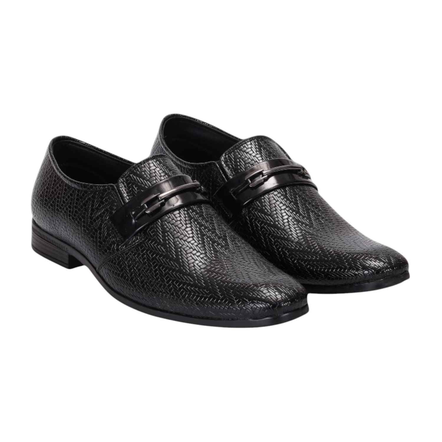 Men Black Formal Shoes Slip On