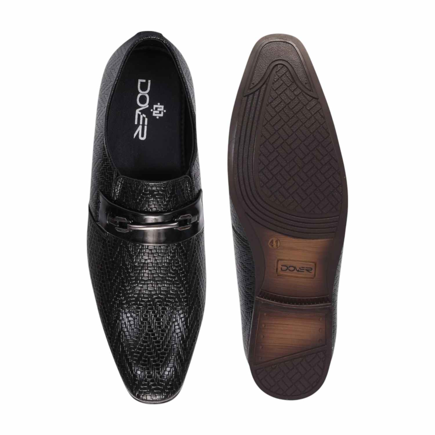 Men Black Formal Shoes Slip On