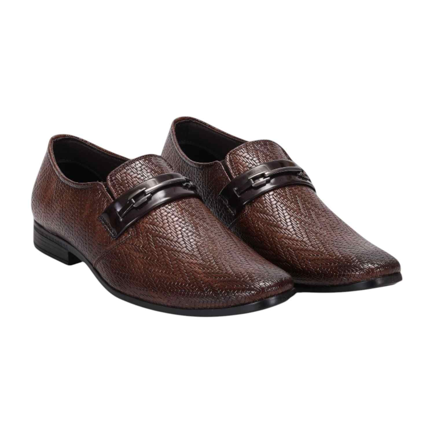 Men Brown Formal Shoes Slip On