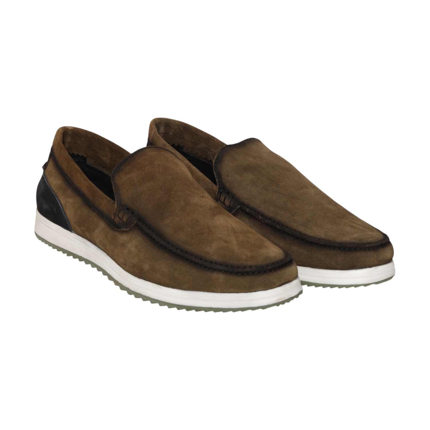 Men Olive Casual Shoes  Slip On