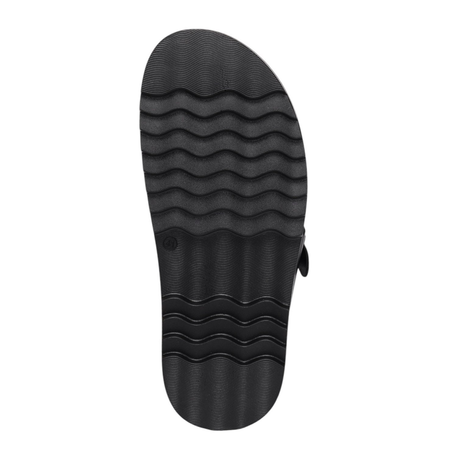 Men Black Cross-Strap Buckle Comfort Slides