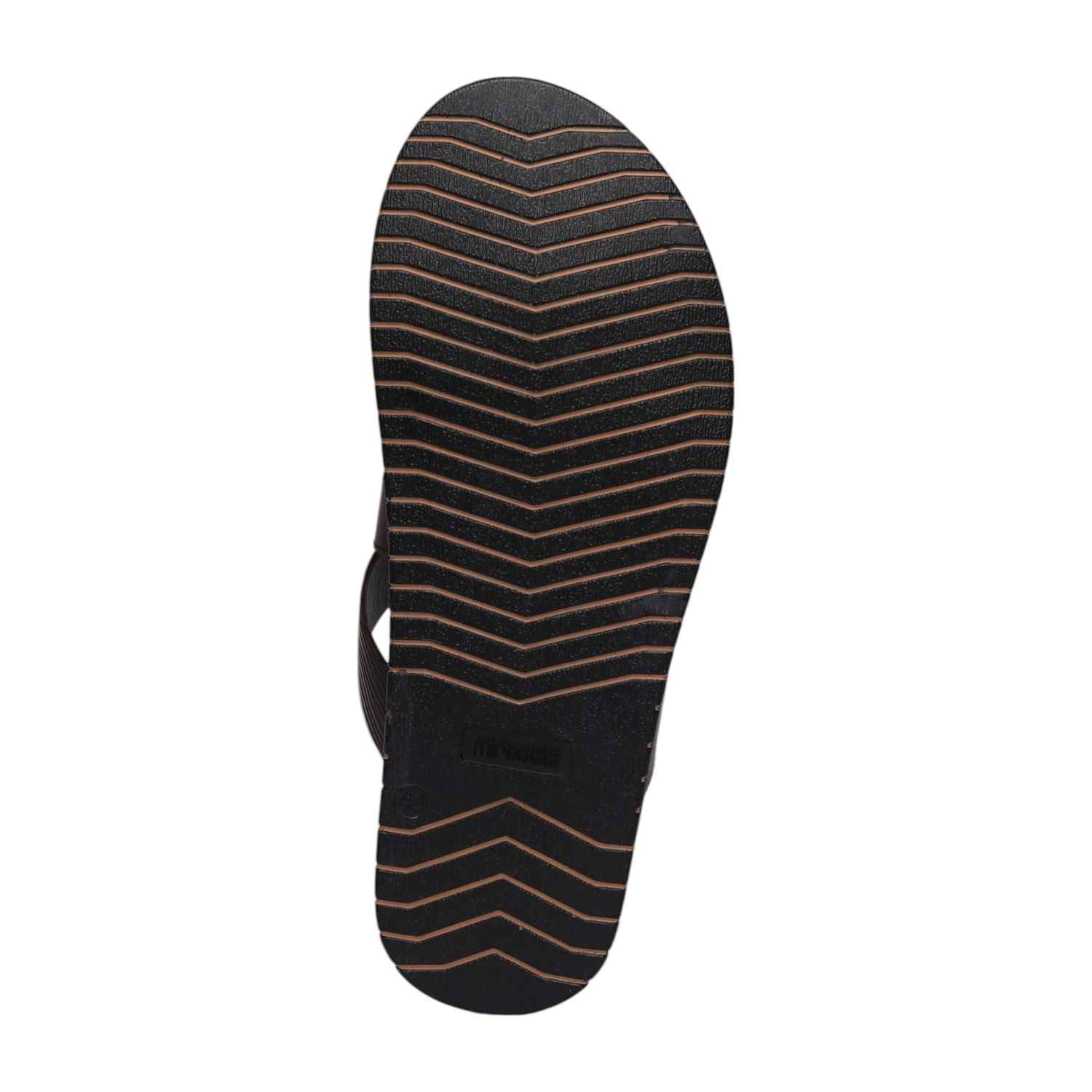 Men Brown Toe-Ring Cross-Strap Sandals