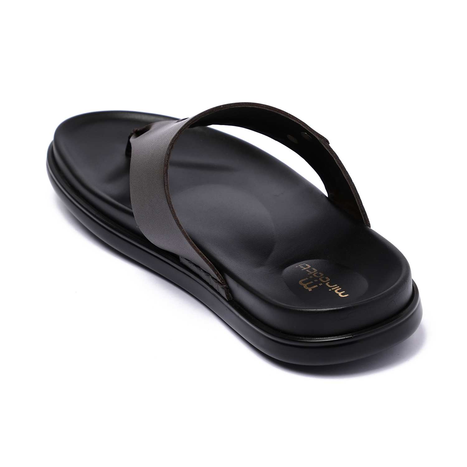 Men Brown Leather Slip-On Chappal