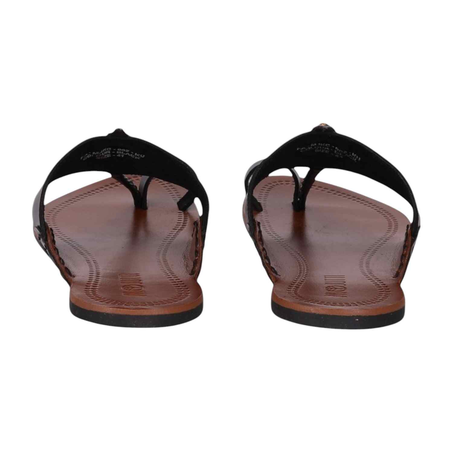 Men Black Ethnic Kolhapuri-Chappal