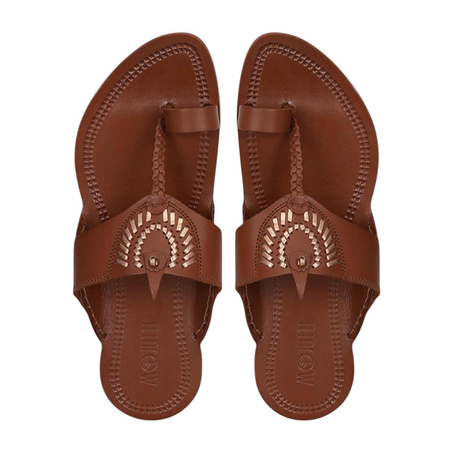 Men Tan Ethnic Kolhapuri-Chappal