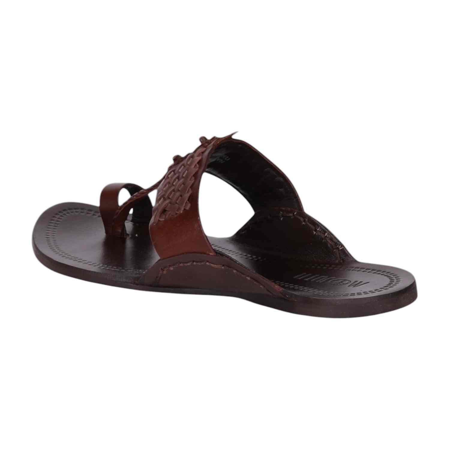 Men Brown Ethnic Kolhapuri-Chappal