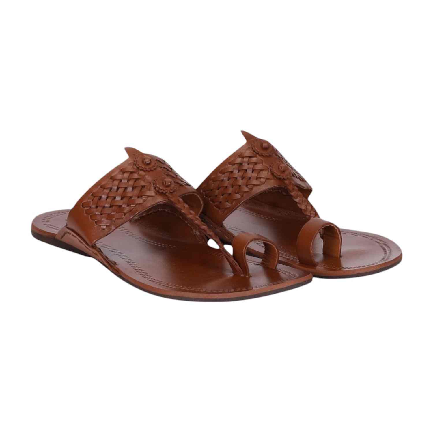 Men Tan Ethnic Kolhapuri-Chappal