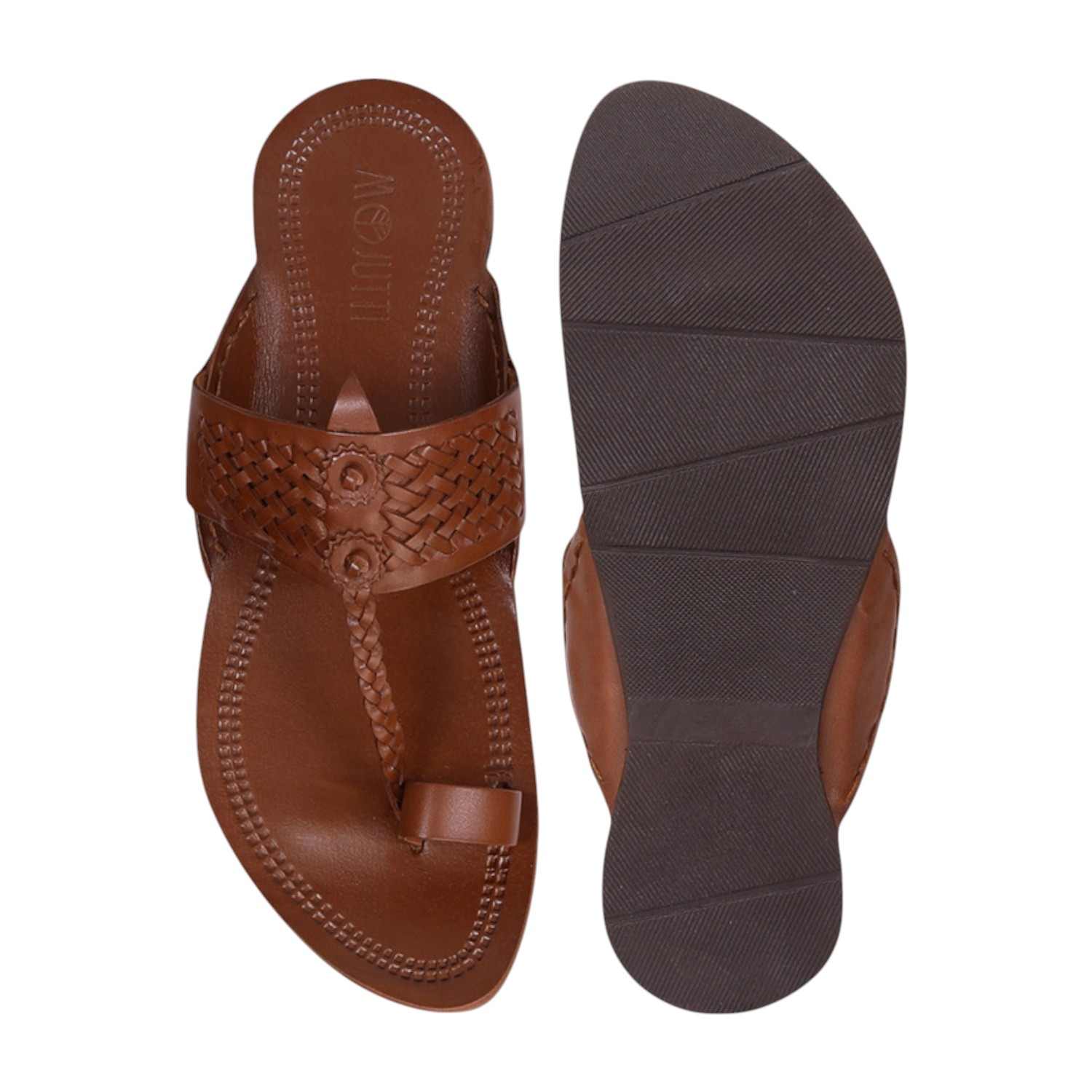 Men Tan Ethnic Kolhapuri-Chappal